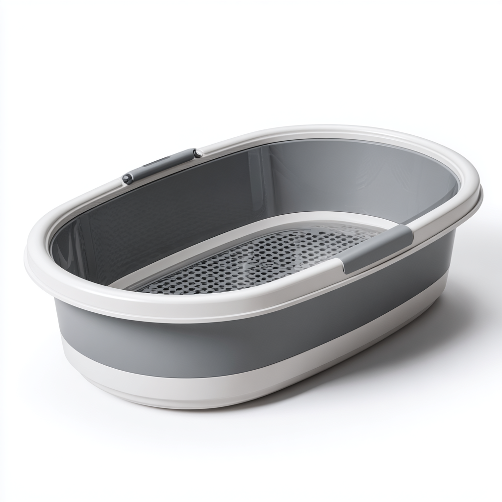 Cloud-Fold Ergonomic Pet Tub - Space-Saving Design